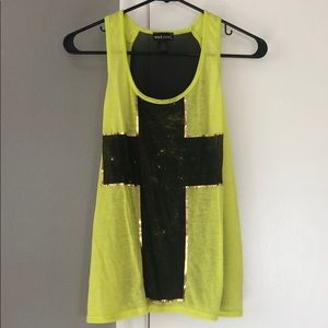 Wet seal cross tank top